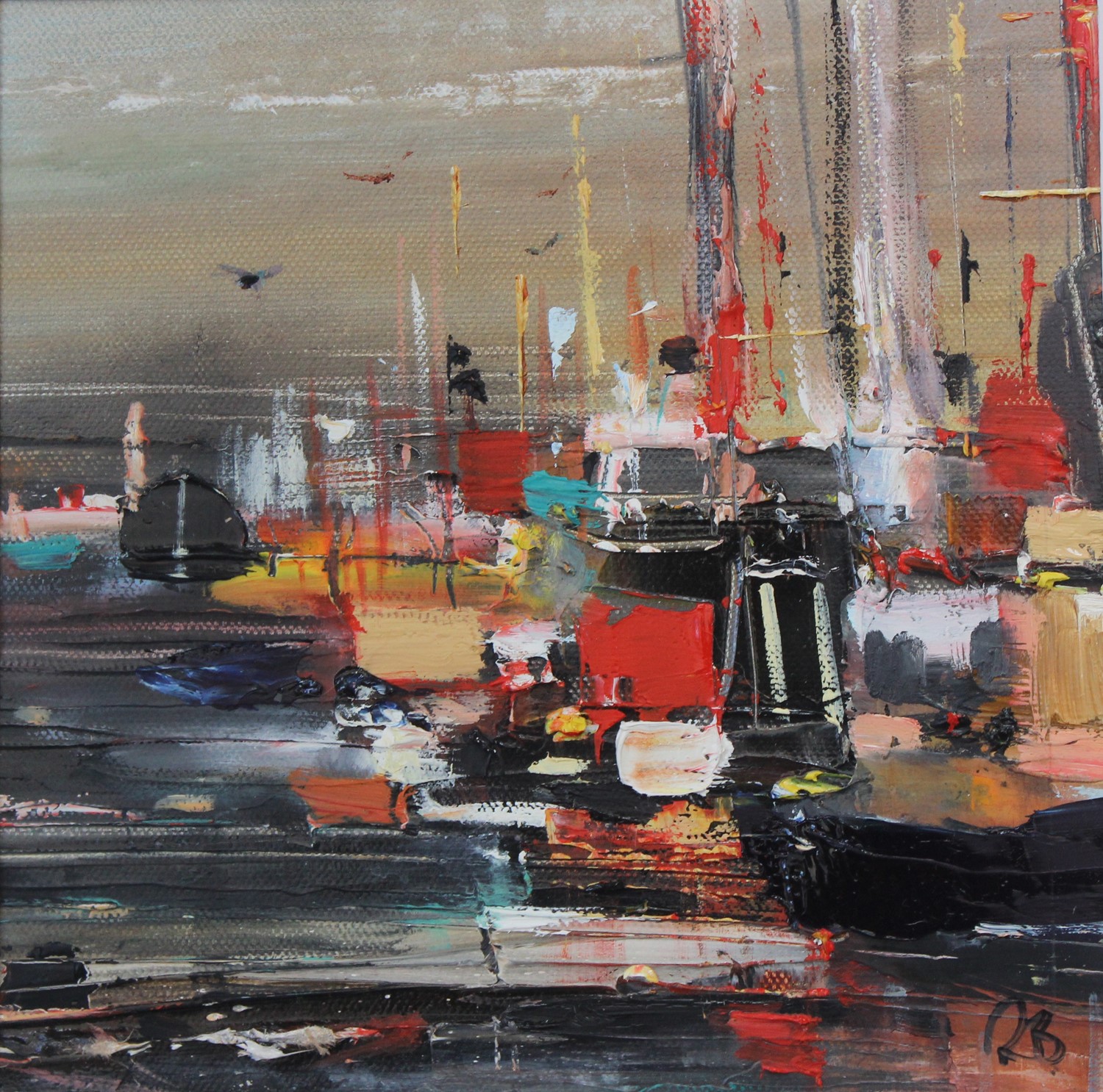 'A Busy Little Harbour' by artist Rosanne Barr